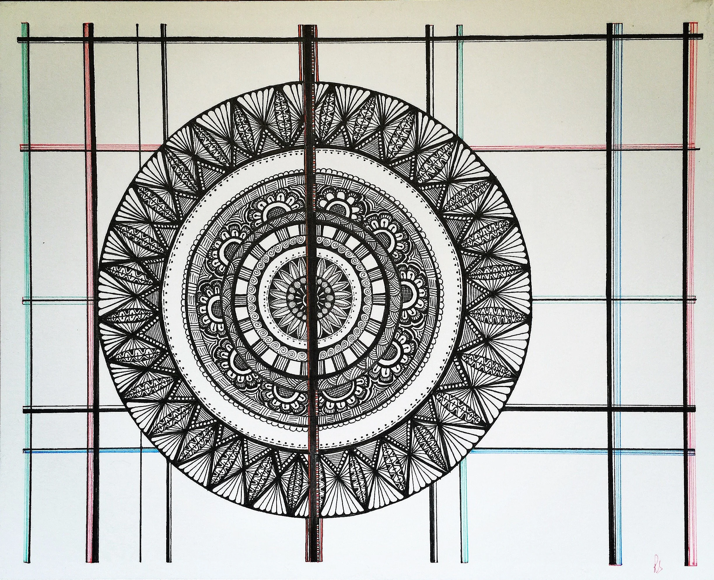 Mondrian Inspired Mandala