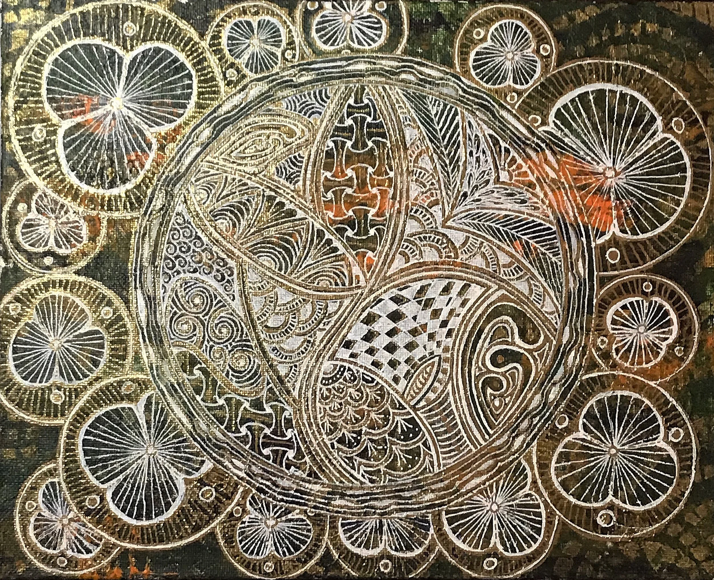 Mandala on Canvas Board 