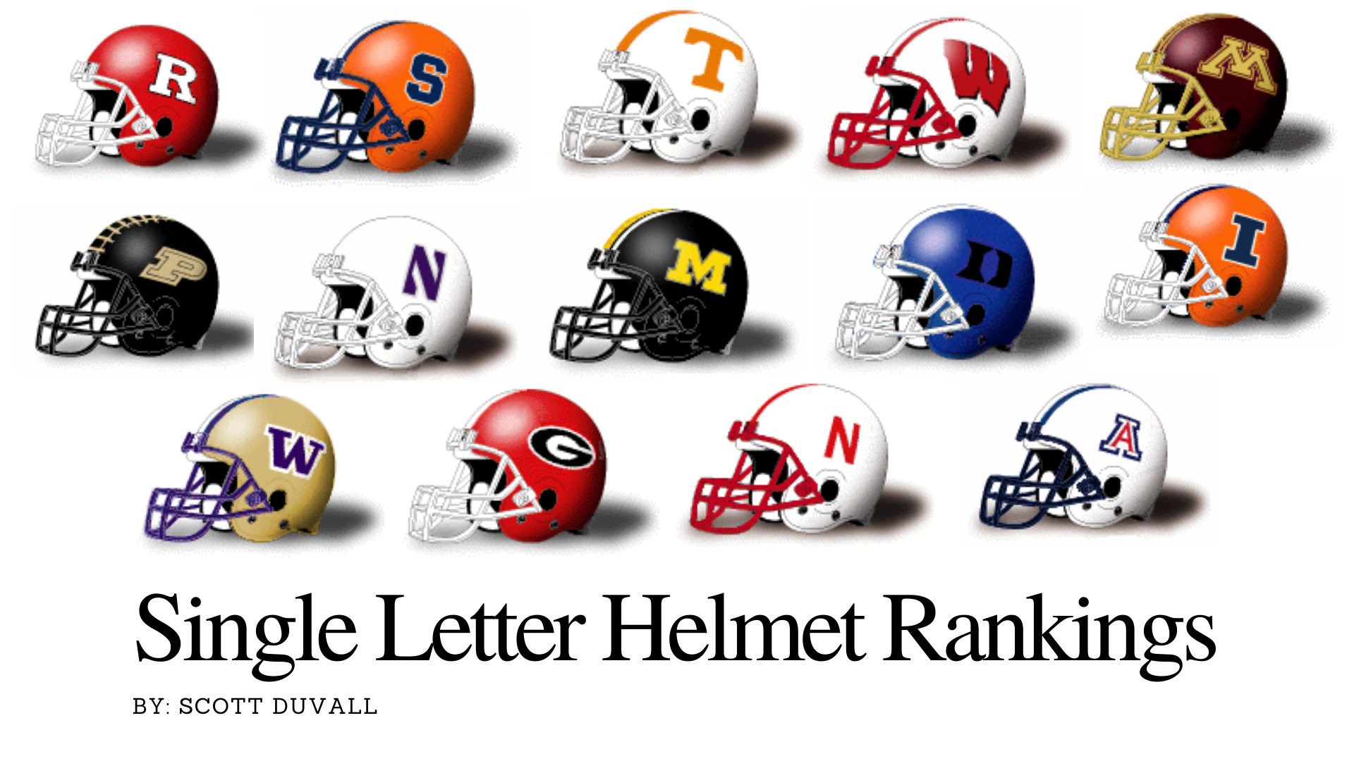 Top 25 Helmets in College Football