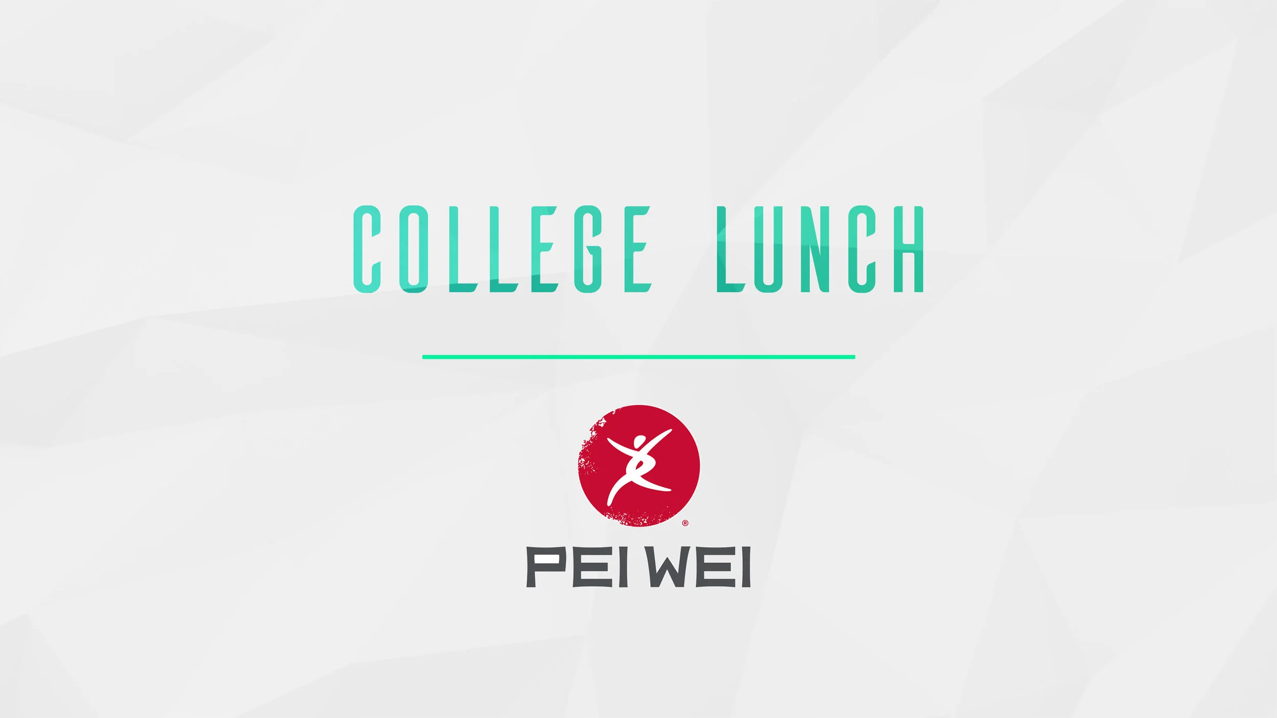 Foundations Church College Lunch Pei Wei October 7