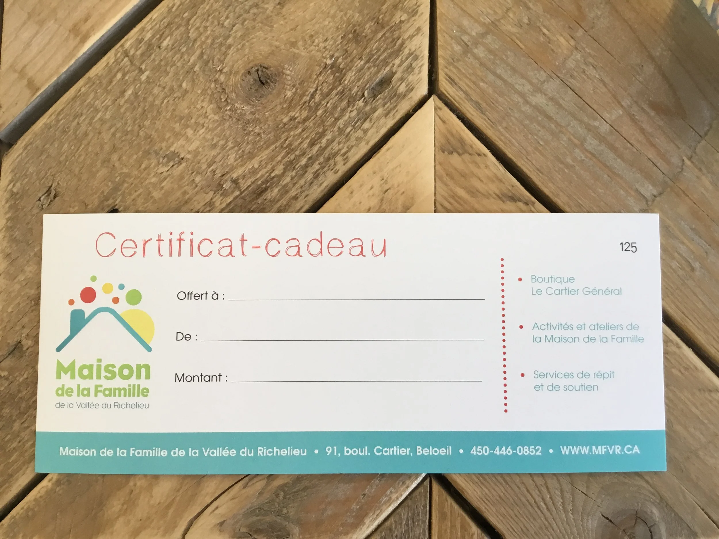 Certificat cadeau
