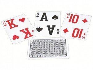 Jeu de cartes avec gros caractères