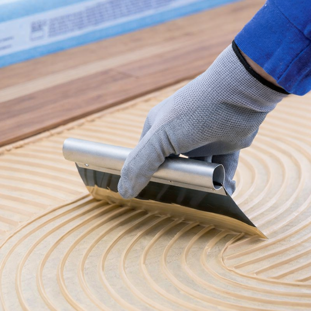 Glue down over concrete