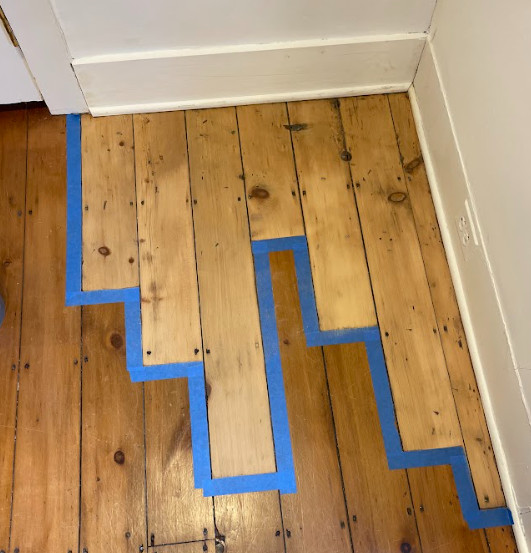 Floor patching color match