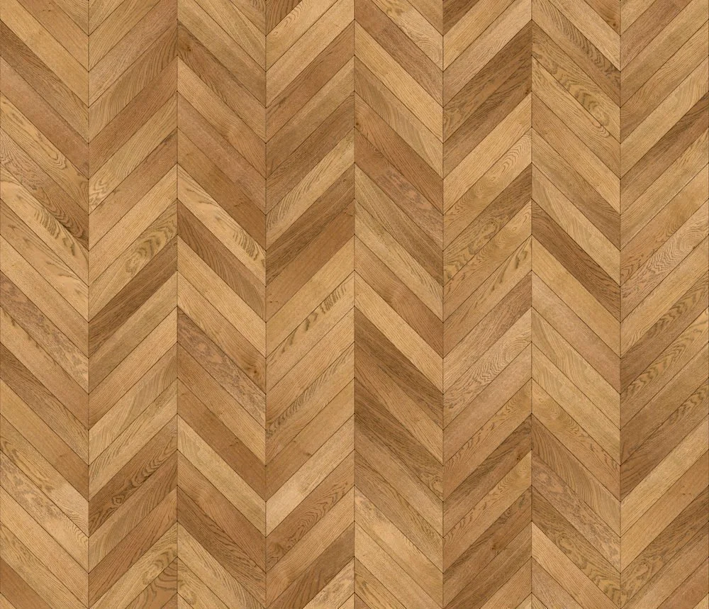 Chevron parquet flooring