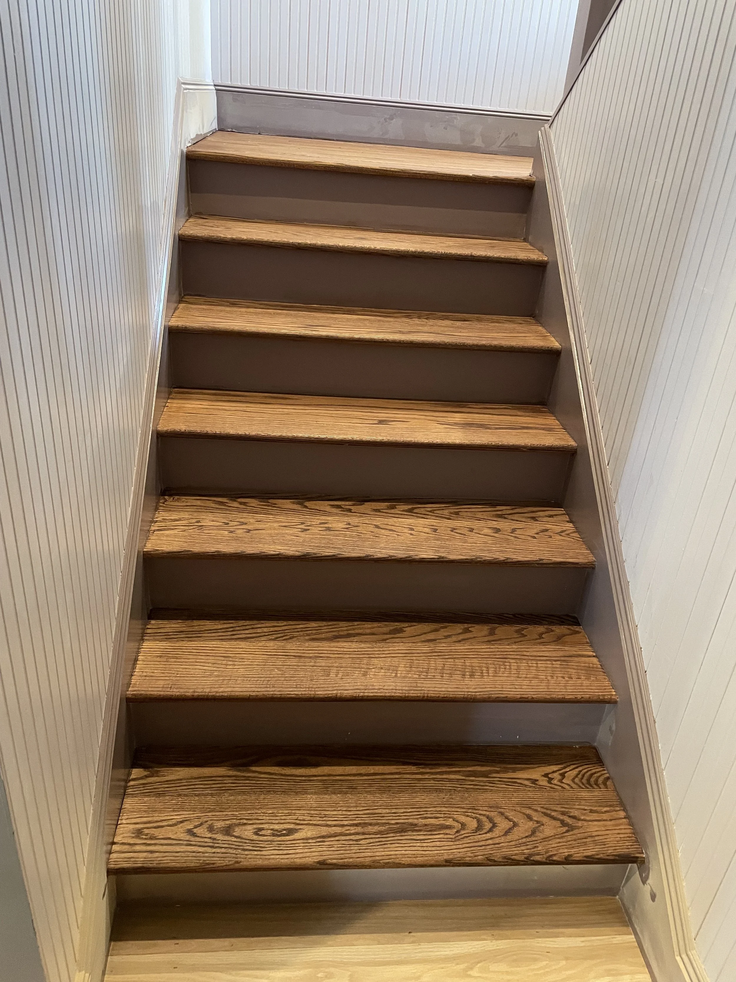 Stair-sanding-refinishing-project