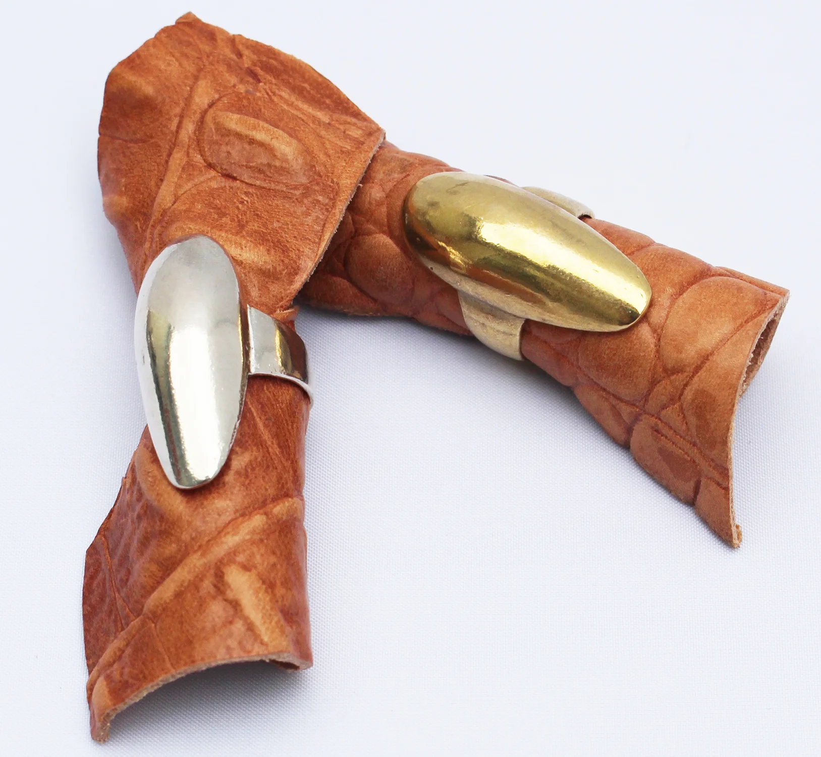 Sterling Silver or Brass Elongated Coffin Ring