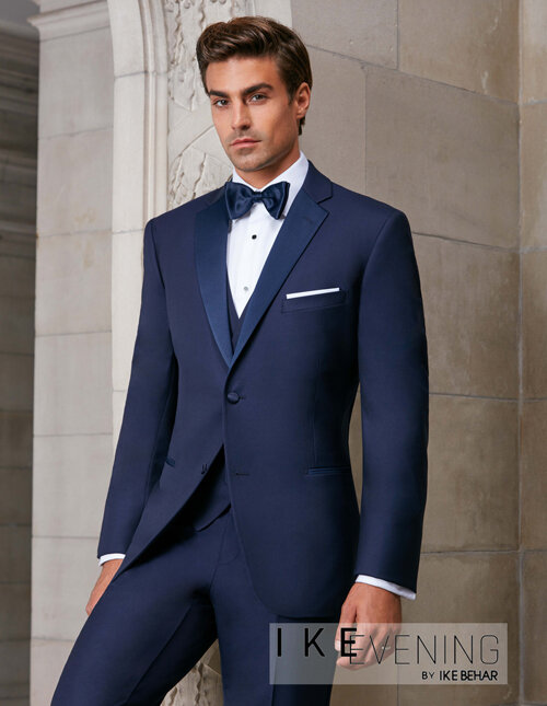 Navy Notch Lapel by Ike Behar