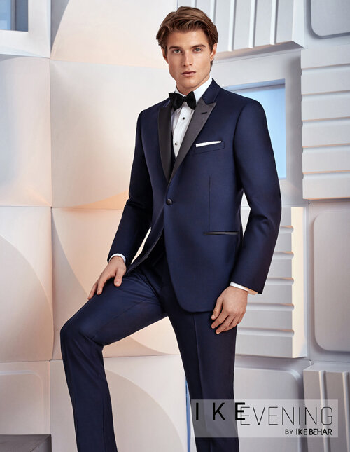 Navy Peak Lapel by Ike Behar