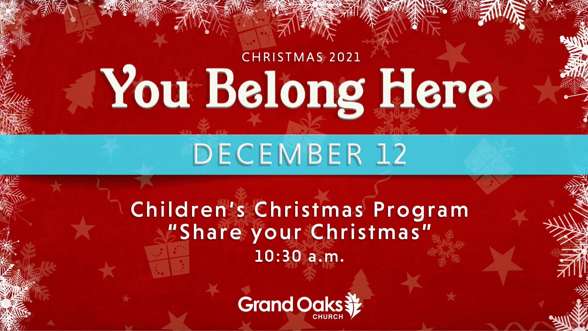 Children's Christmas Program, Food Drive and Parties