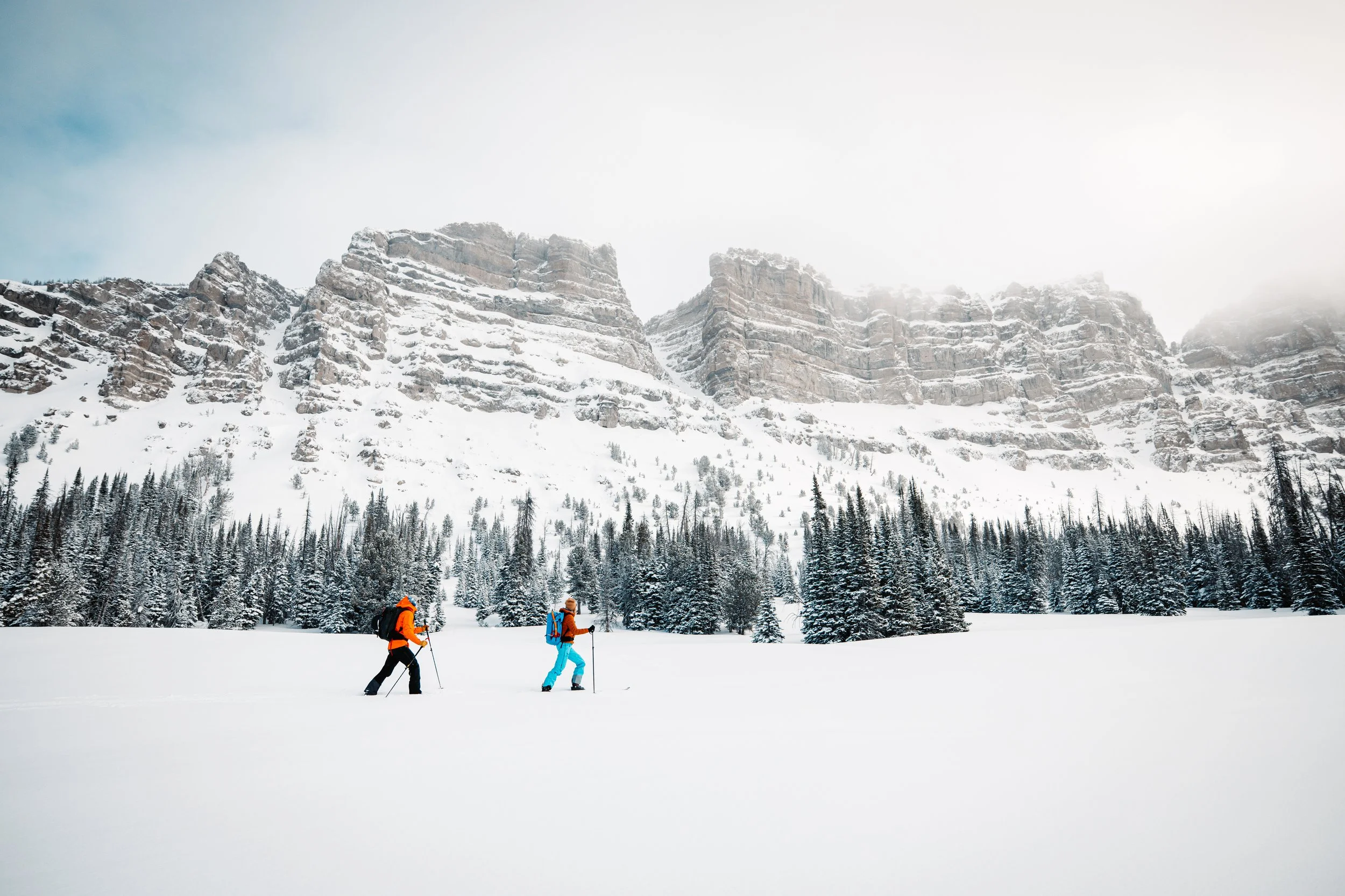 Backcountry ski photography, ski touring photography