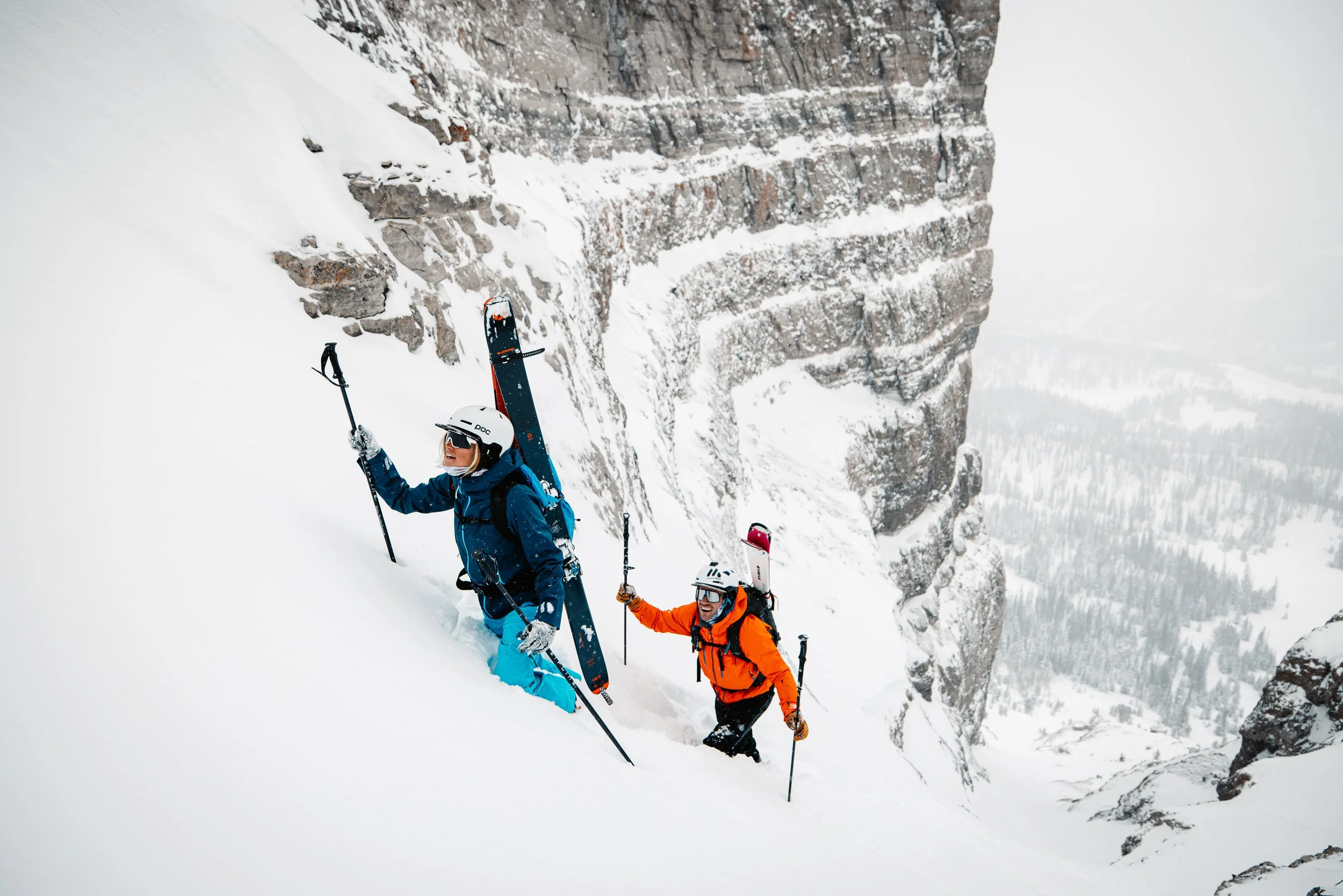 Ski mountaineering photography in Jackson, WY