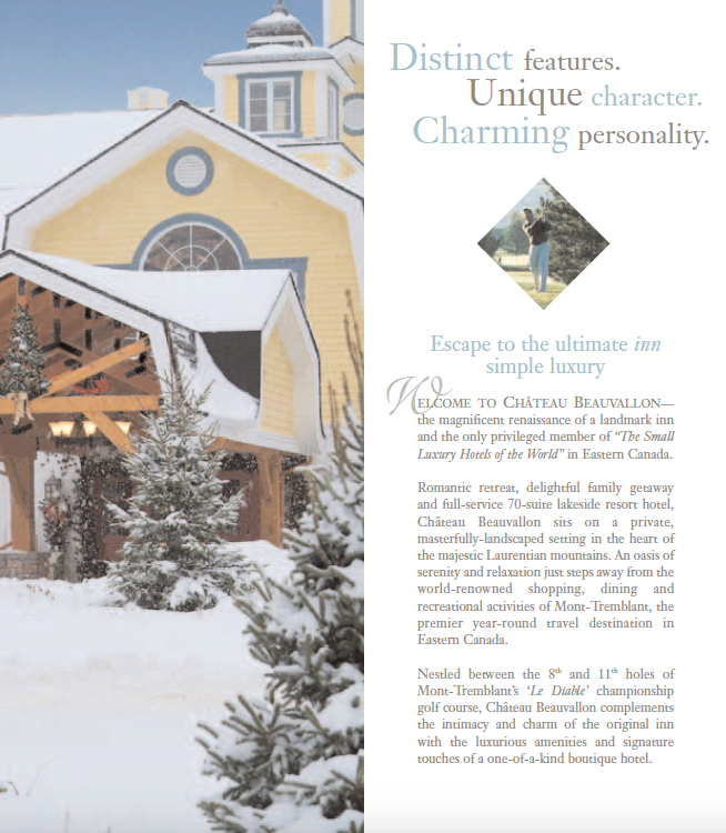 Brochure copy luxury hotel - Maureen Stern