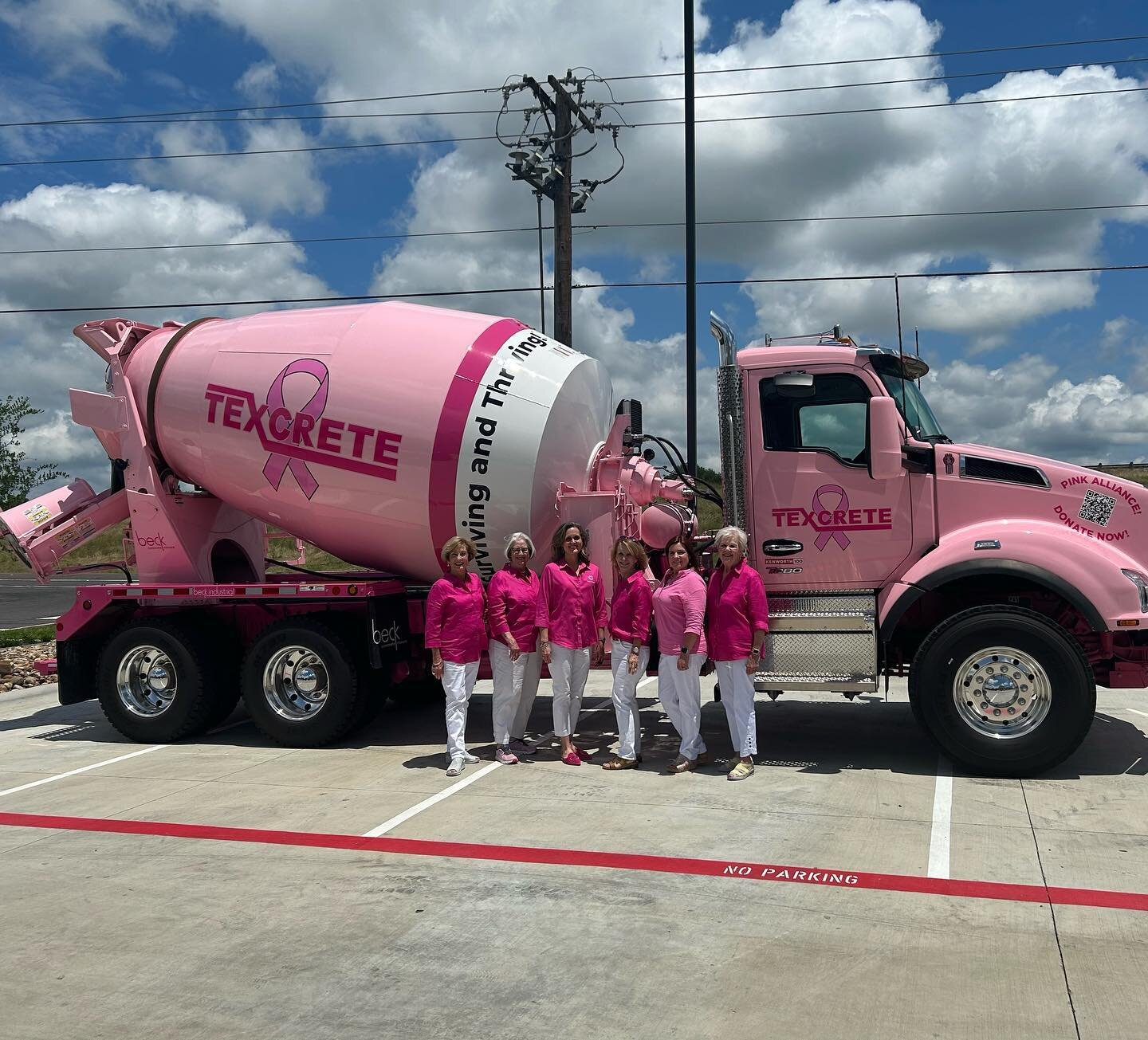 💕QUESTION:  How many breast cancer advocacy groups have their own concrete truck???
 
💕ANSWER:  VERY FEW!!! 

Pink Alliance couldn&rsquo;t be more honored to have this BEAUTY on the roads and at job-sites in the Brazos Valley &mdash; compliments of