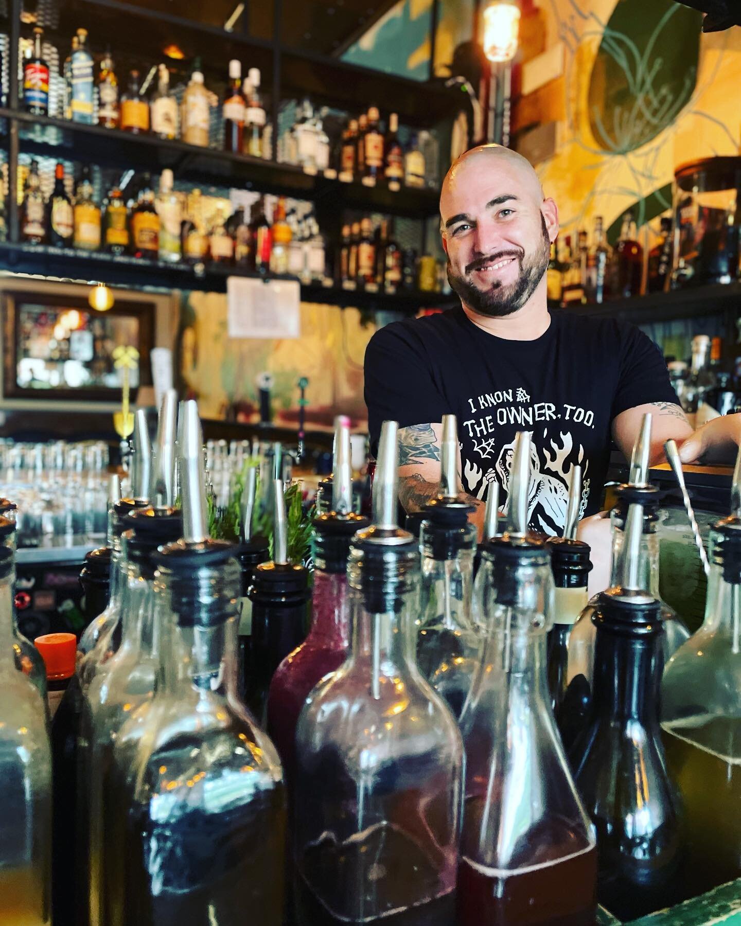 Looking for a cocktail which meets your criteria? Matty B is our resident Cocktail Wizard 🧙&zwj;♂️no pointy hat, but magical with spirits 🥃 You&rsquo;ll want to ask this guy to whip up something special for you 🍹He&rsquo;s in the house Wednesday-S