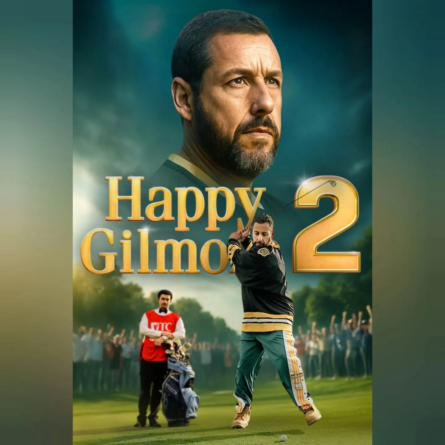 A movie poster I designed for the new Happy Gilmore 2 Movie that just came out. I always love fun movies like this. #movieposterart #designer #happygilmore2 #netflix