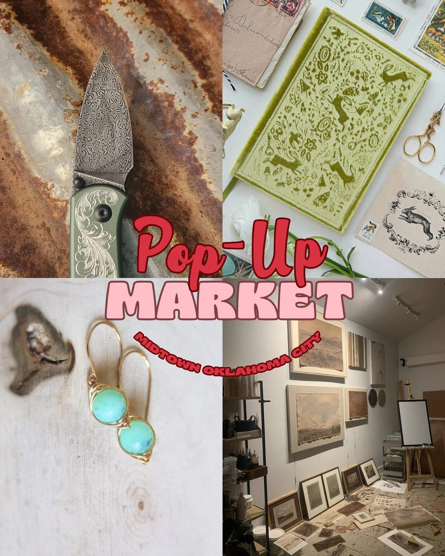 See you tomorrow- Saturday, October 4, for the Pop-Up Market in Midtown OKC!

Shop local vendors, upgrade your fall wardrobe, and find something special for yourself at the Pop-Up Market!

📅 Saturday, October 4
⏰ 10-4 PM
📍 399 NW 10th St. Oklahoma 