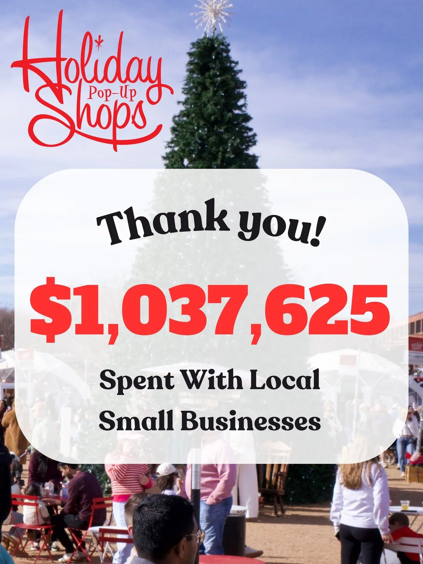A milestone year for the Holiday Pop-Up Shops thanks to you!

$1,037,625. That&rsquo;s over one million dollars our community intentionally chose to spend with local shops at the Holiday Pop-Up Shops this season. Thank you OKC!

This milestone reflec