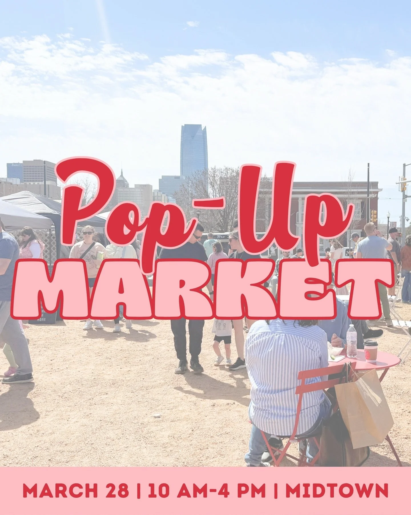 🛍️ Good finds, great vibes and 60 local shops in one spot! 🛍️

Join us Saturday, March 28 for a Pop-Up Market in the heart of Midtown! Explore vintage treasures, local art, jewelry, plants and snacks, all from Oklahoma&rsquo;s best independent vend