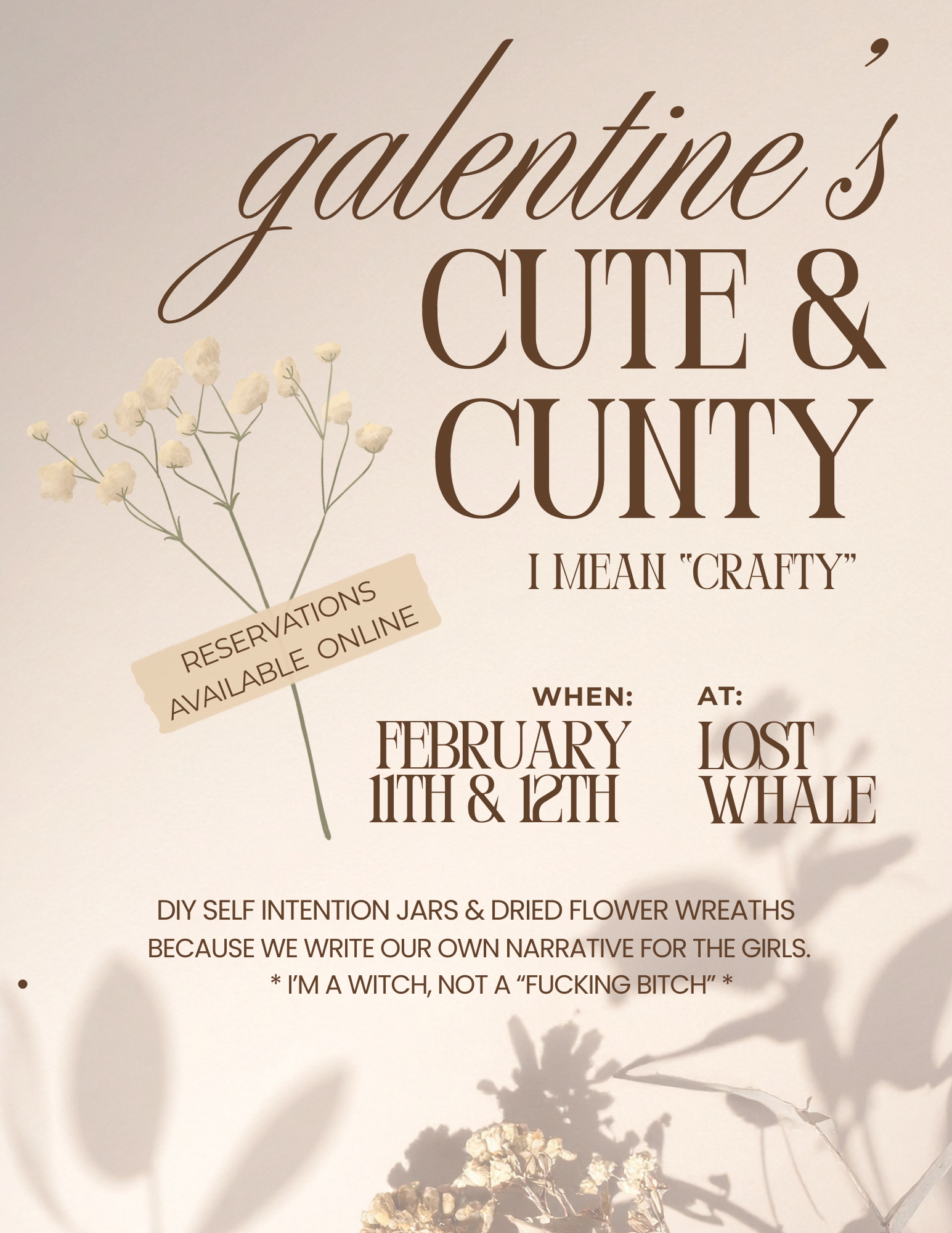 February 12th 9:30 PM Reservation for 3-4