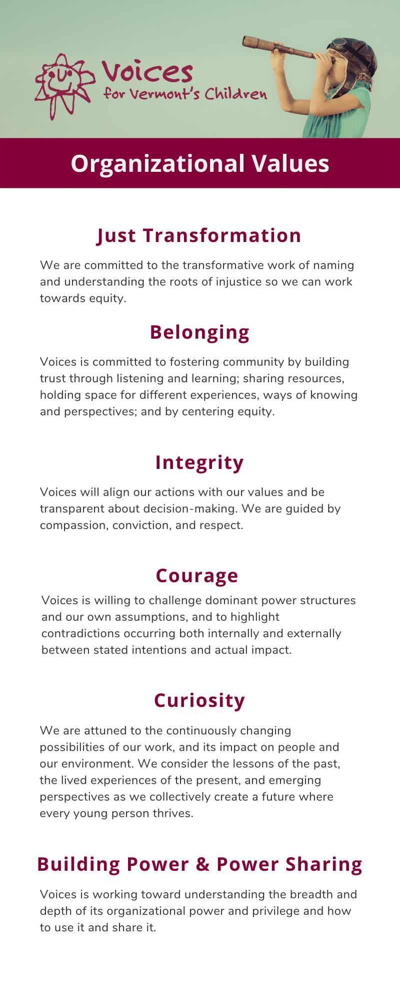 Who We Are — Voices for Vermont's Children