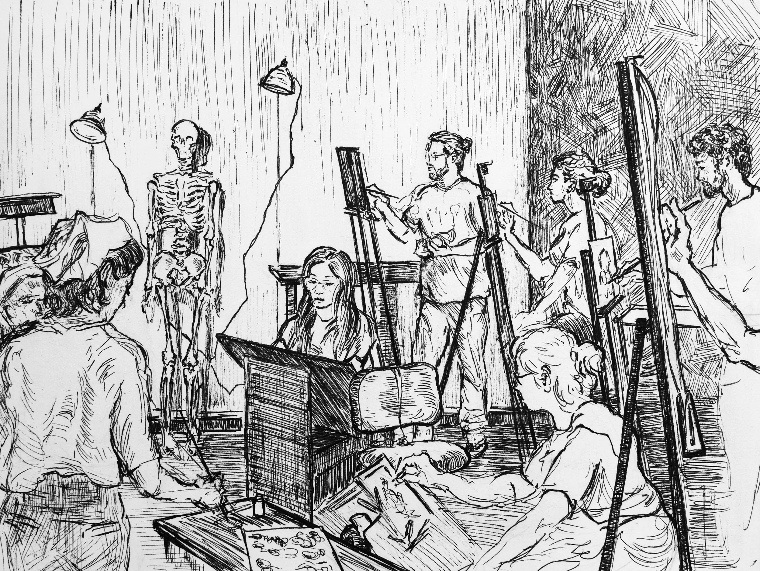 9/5/25 (2 hour drawing from life), 9" x 12"
