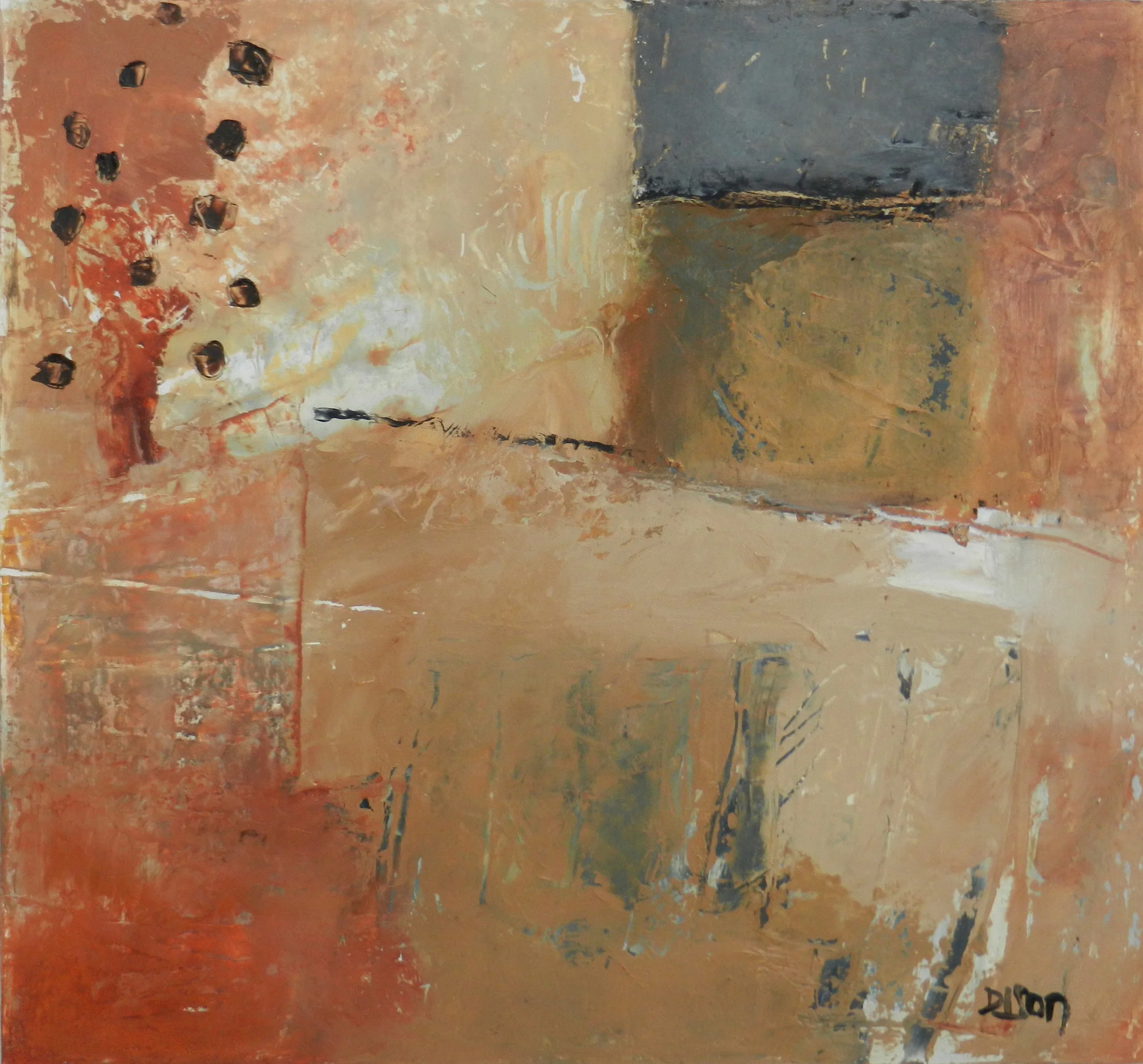 Traces 1 Oil on paper 27.5 x 30 cm 2017