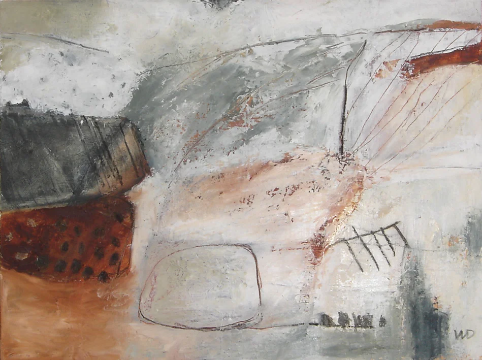 Converging Views 2 Oil and charcoal on board 38 x 52 cm 2013