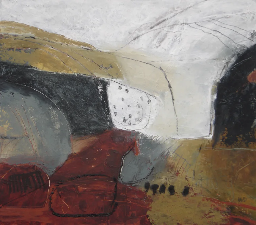Converging Views 3 Oil and charcoal on board 45 x 52 cm 2013