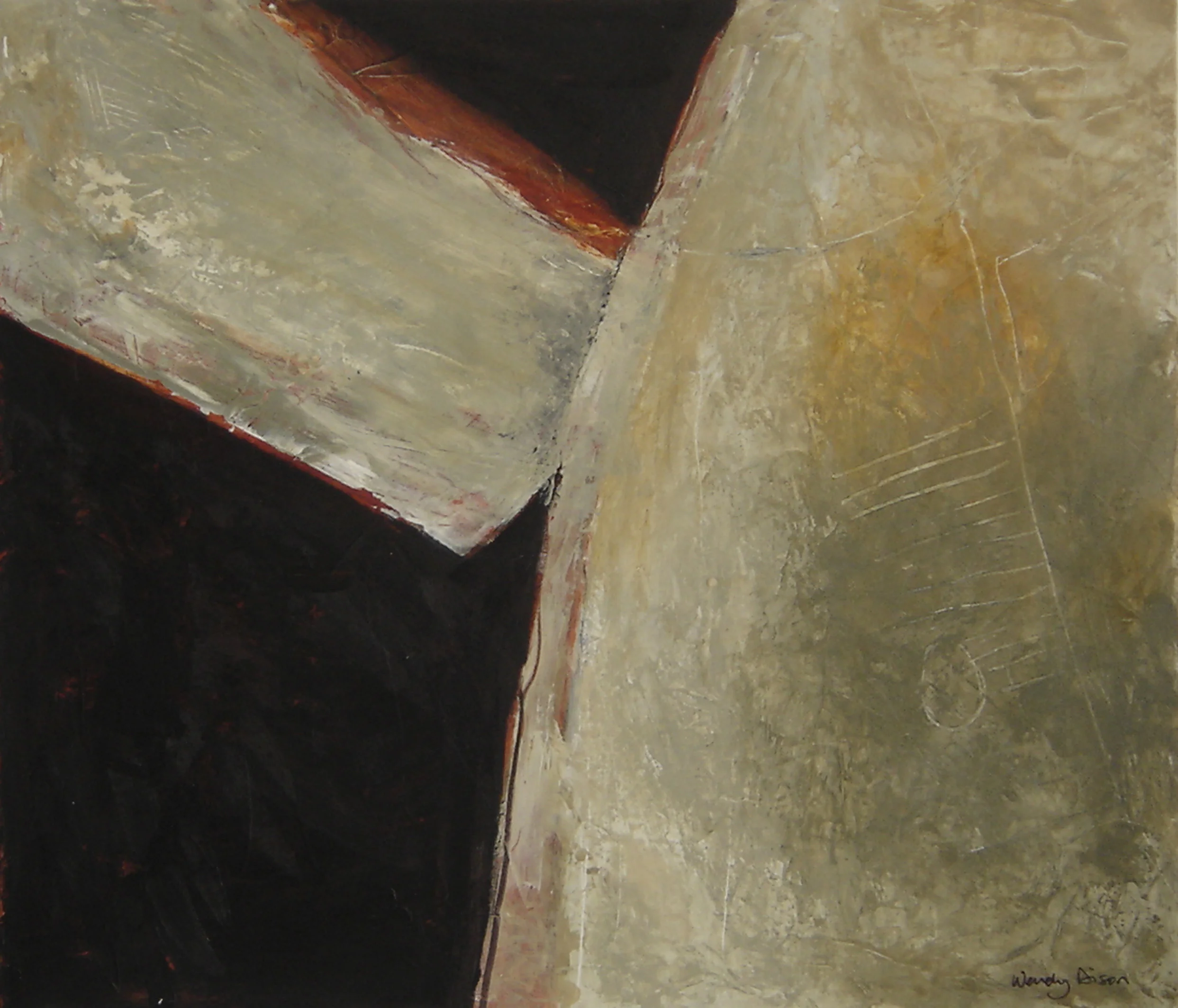 Shelter 1 Acrylic on board 40 x 67 cm 2009