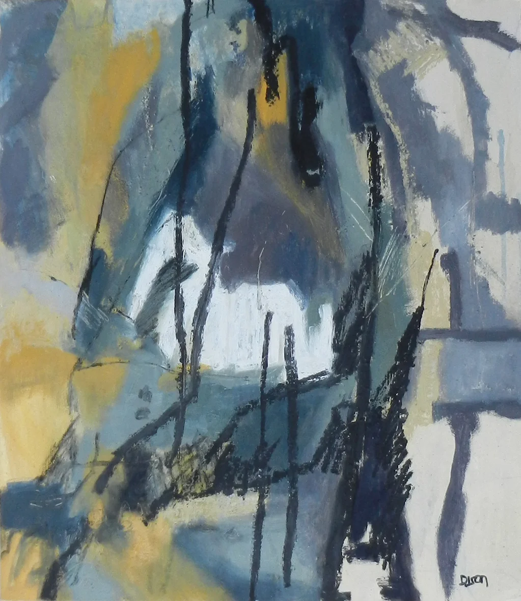 Conflict 1 Mixed media on board, 61 x 52.5 cm, 2019