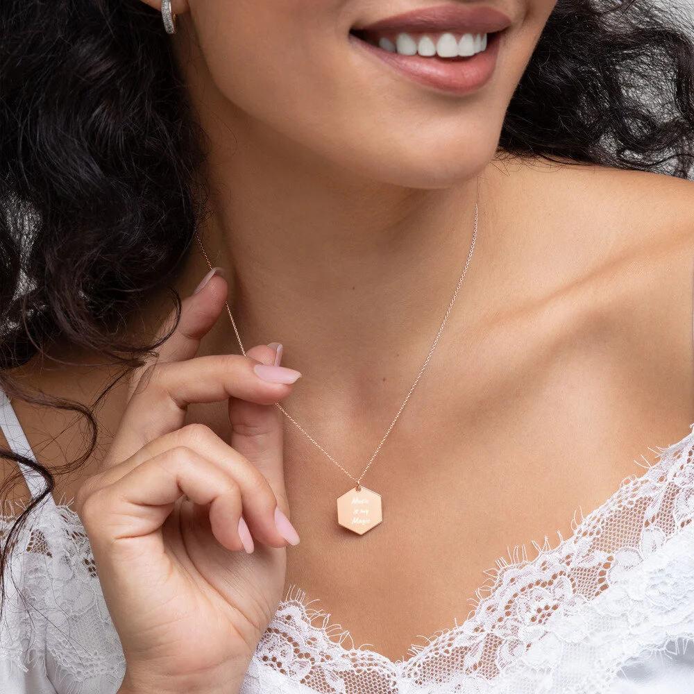 Music is my Magic Hexagon Necklace
