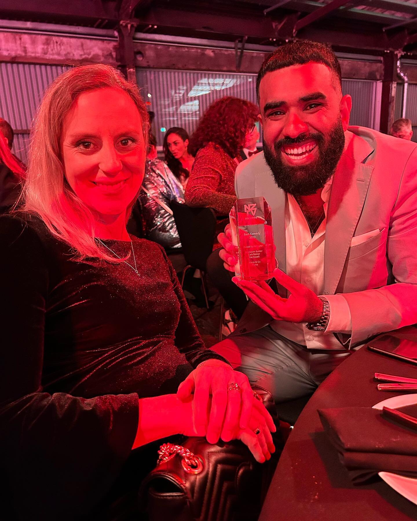Raised by Refugees winner of best comedy at the @newzealandtelevisionawards.
Thanks @nz_on_air and @skynz.
Dream come true.