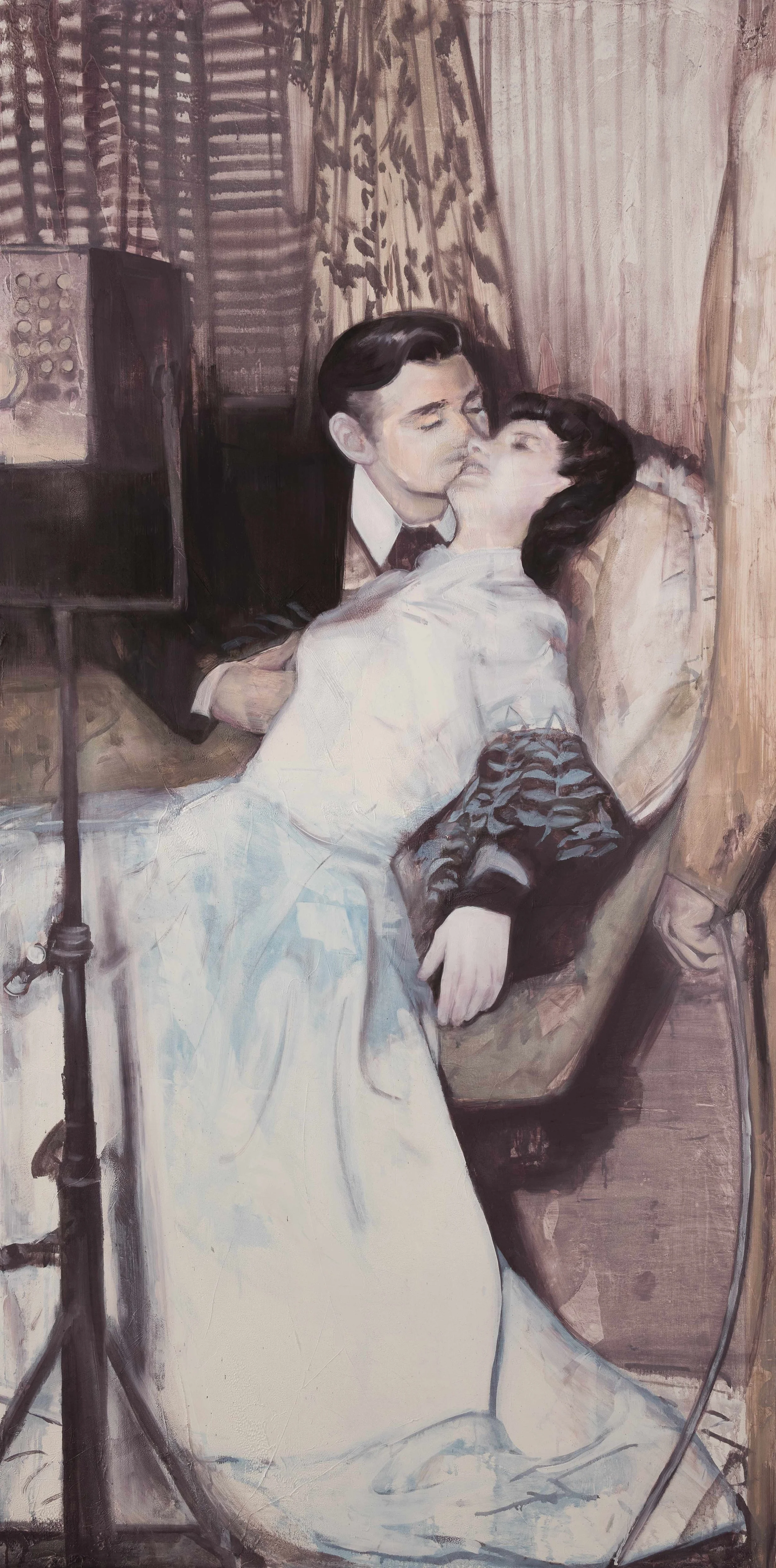 The Kiss oil on canvas 72x36”