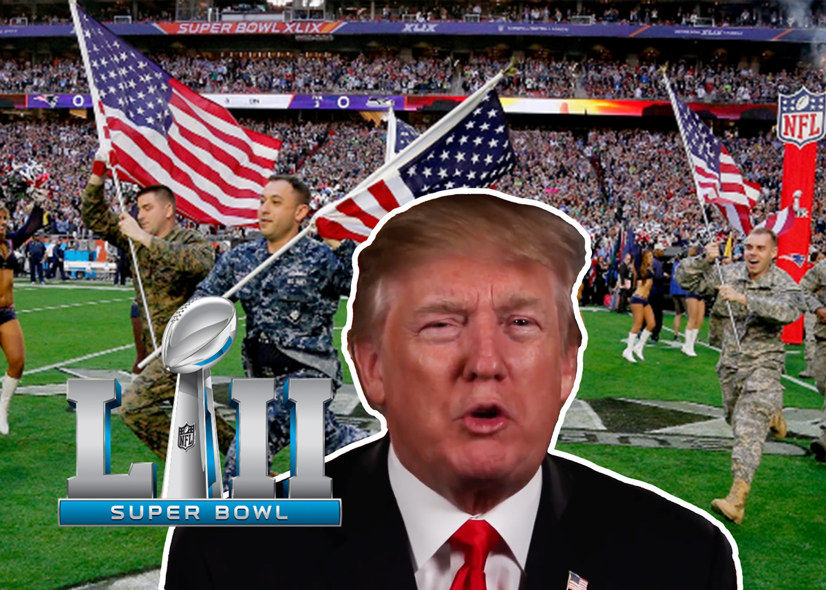 Trump Thanks Military Super Bowl Sunday
