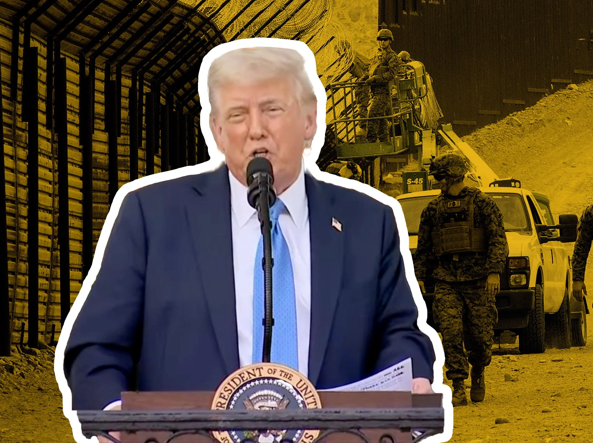 Trump Gives  Border Update