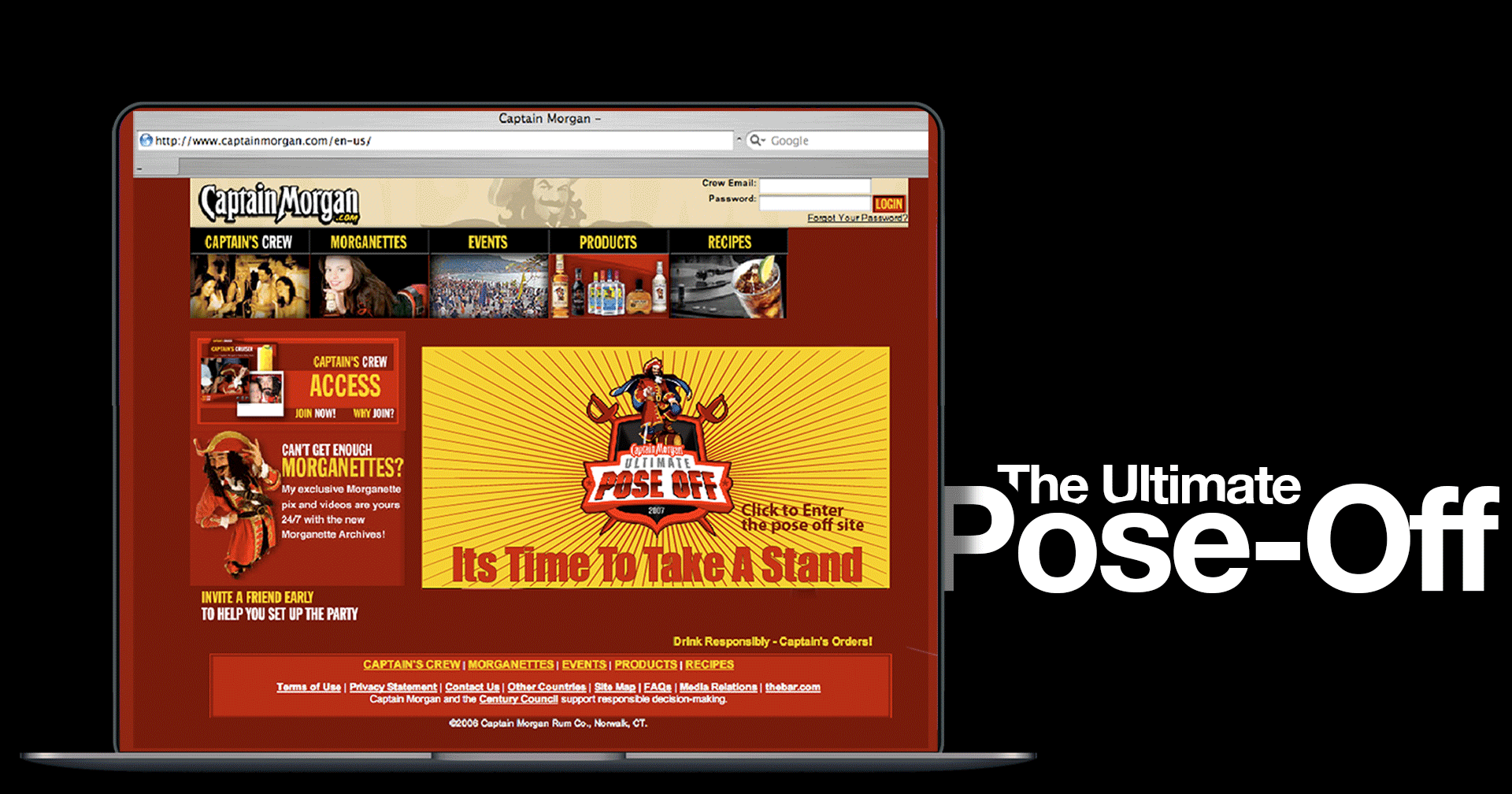 captain Morgan pose off