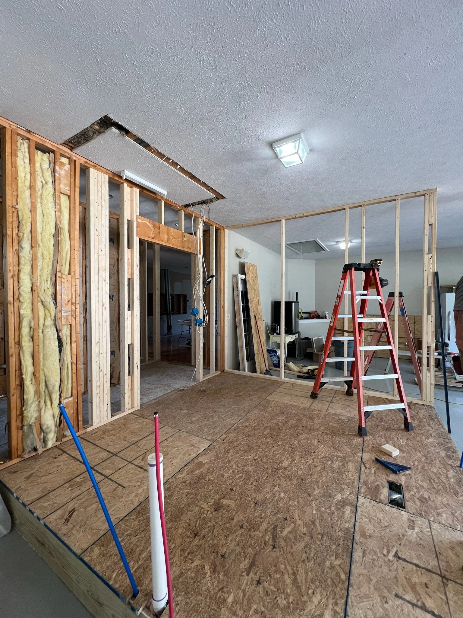 Framing for butler's pantry addition