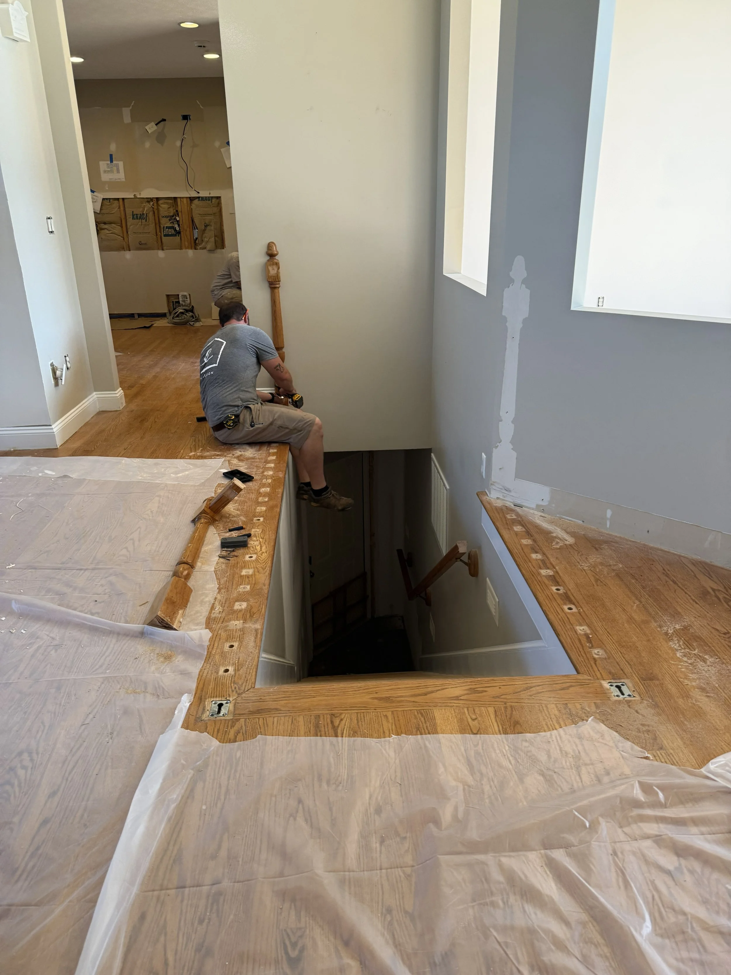 Full home remodel new stair balusters