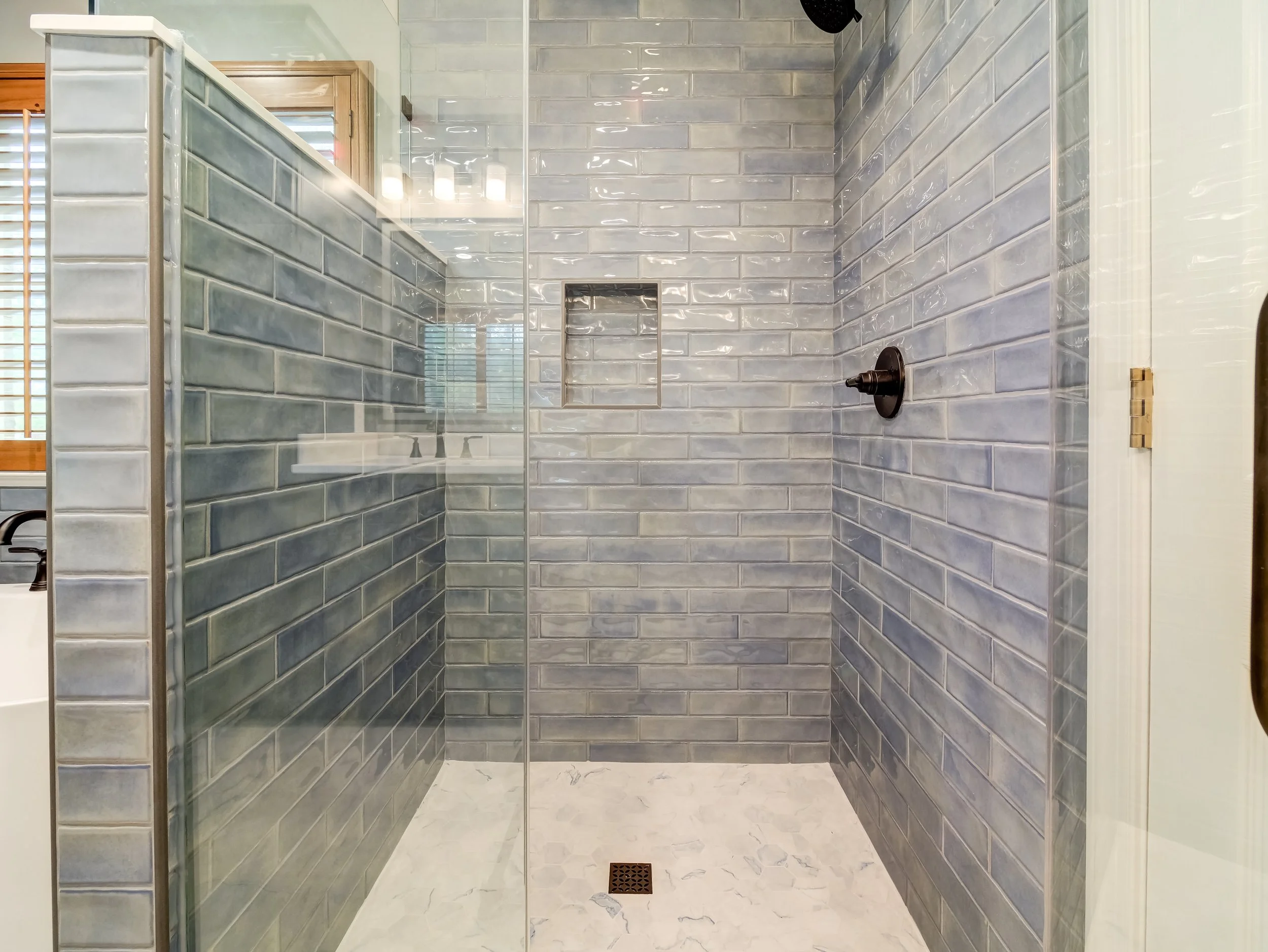 Completed primary bathroom remodel
