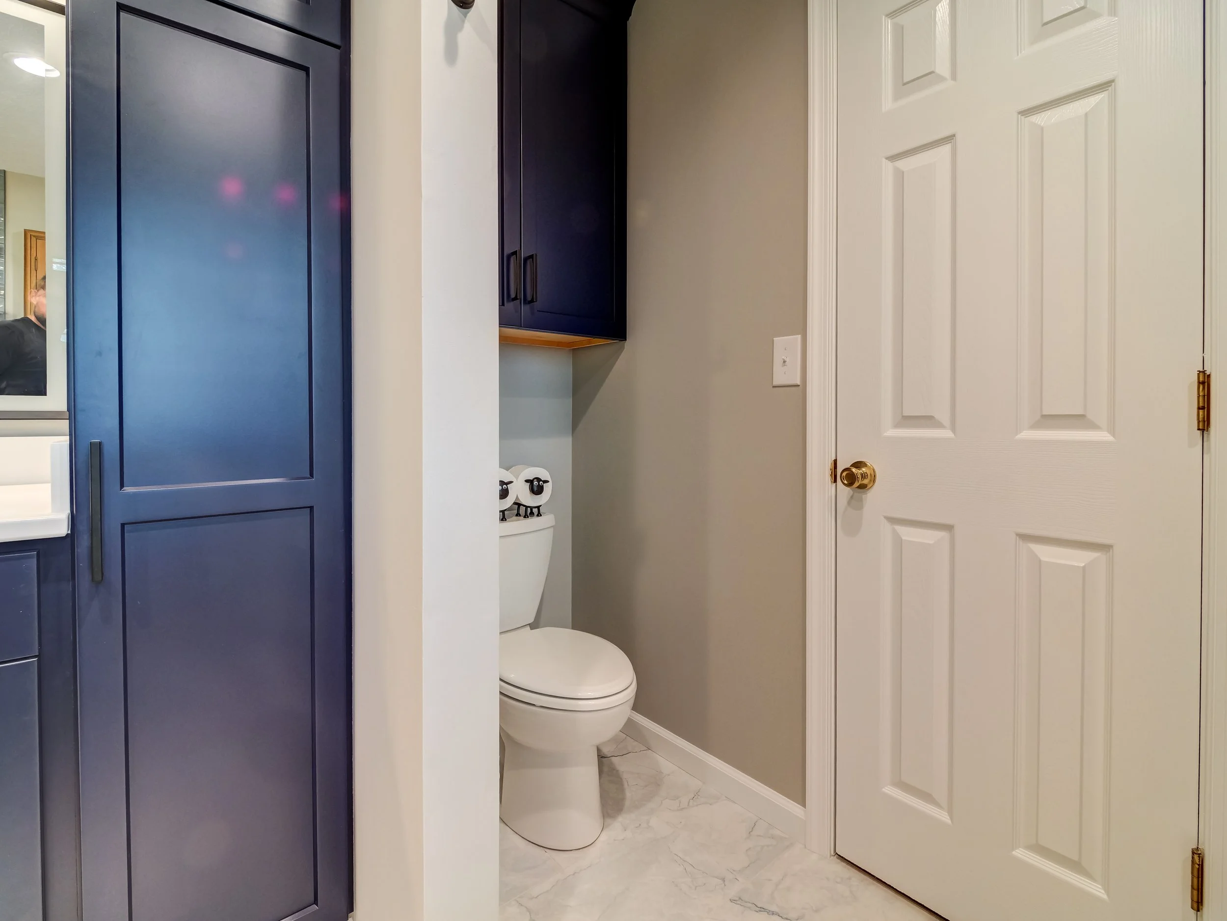 Completed primary bathroom remodel