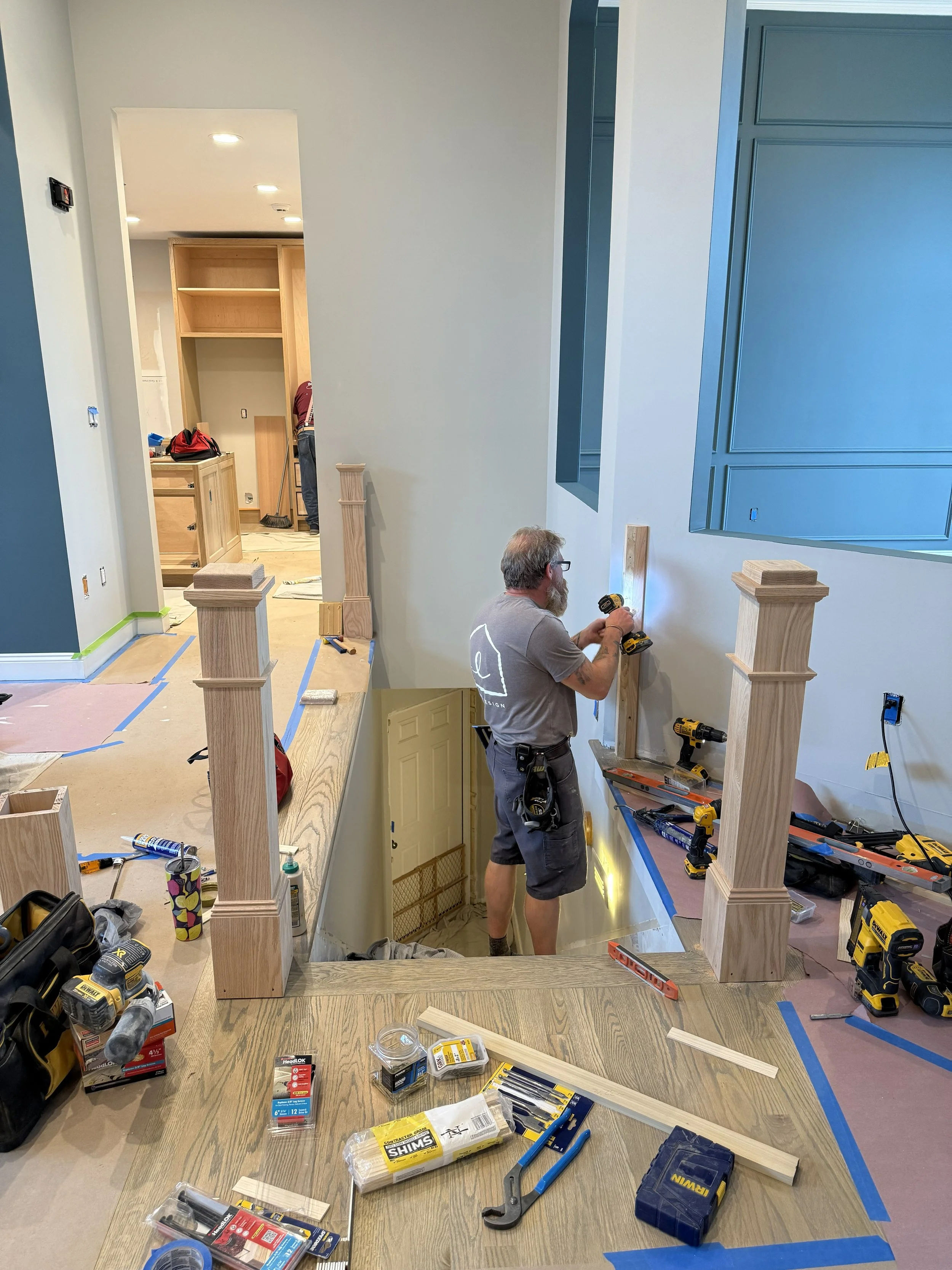 Full home remodel new stair balusters