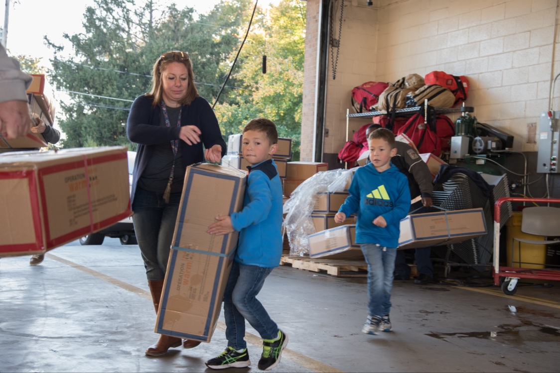 Maks working hard at the Coat Drive Oct. 2017