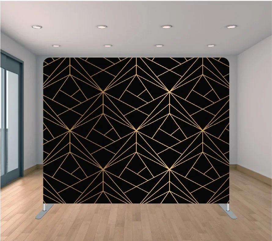 Black & Gold Geo 8x8