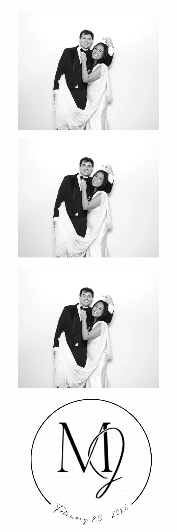 2x6 Wedding Monogram 3