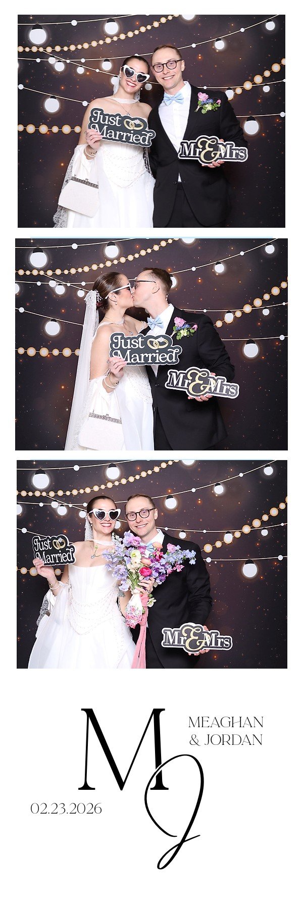 2x6 Wedding Monogram 1 - White