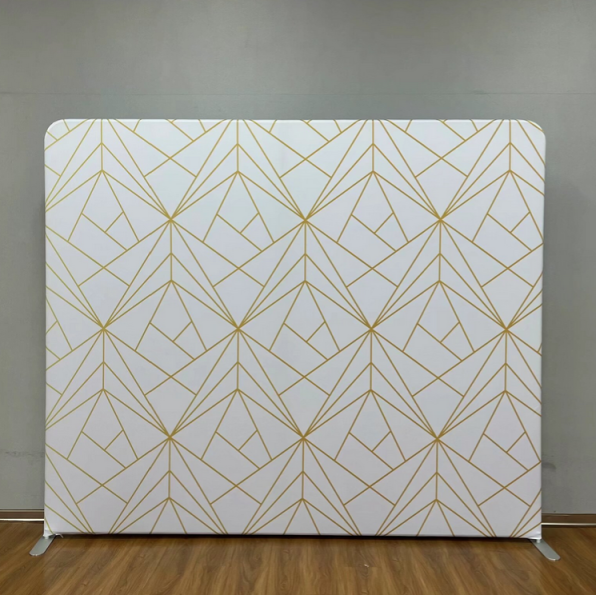 White & Gold Geo 8x8