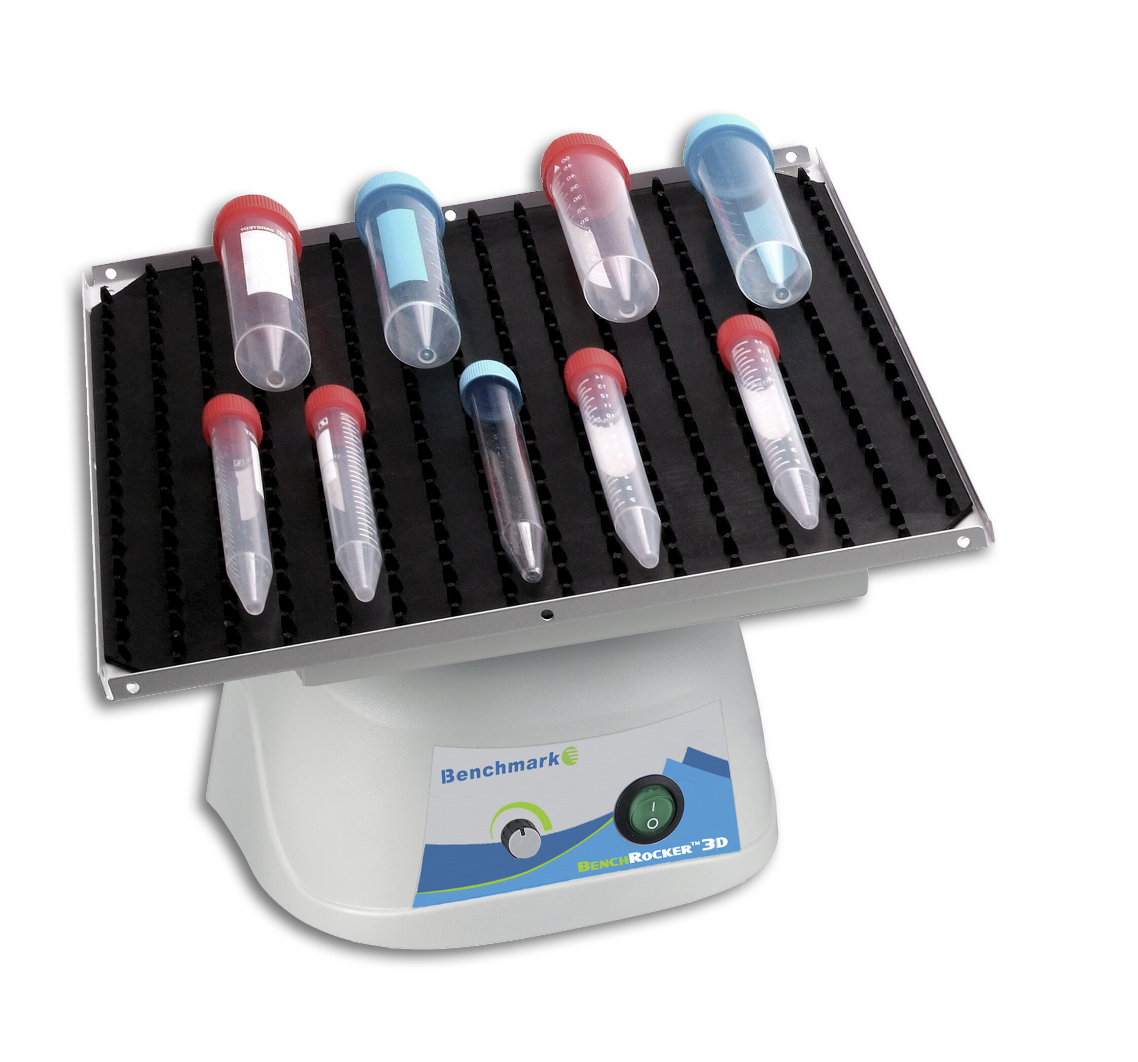 BENCHROCKER™ 3D NUTATING SHAKER, VARIABLE SPEED, 12"X12" PLATFORM WITH 2 MATS