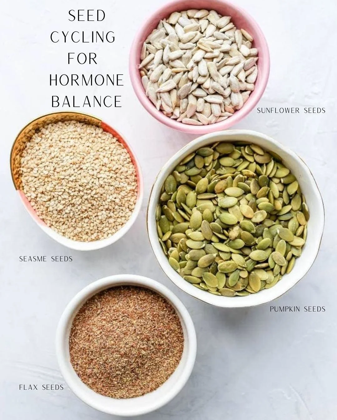 🌻 Seed Cycling for Hormonal Breakouts? Let&rsquo;s Break it Down! 🌻
Seed cycling is a holistic approach that uses specific seeds to support your hormone balance throughout your menstrual cycle, which can help with acne.
✨ The Simple Scoop (Approx. 