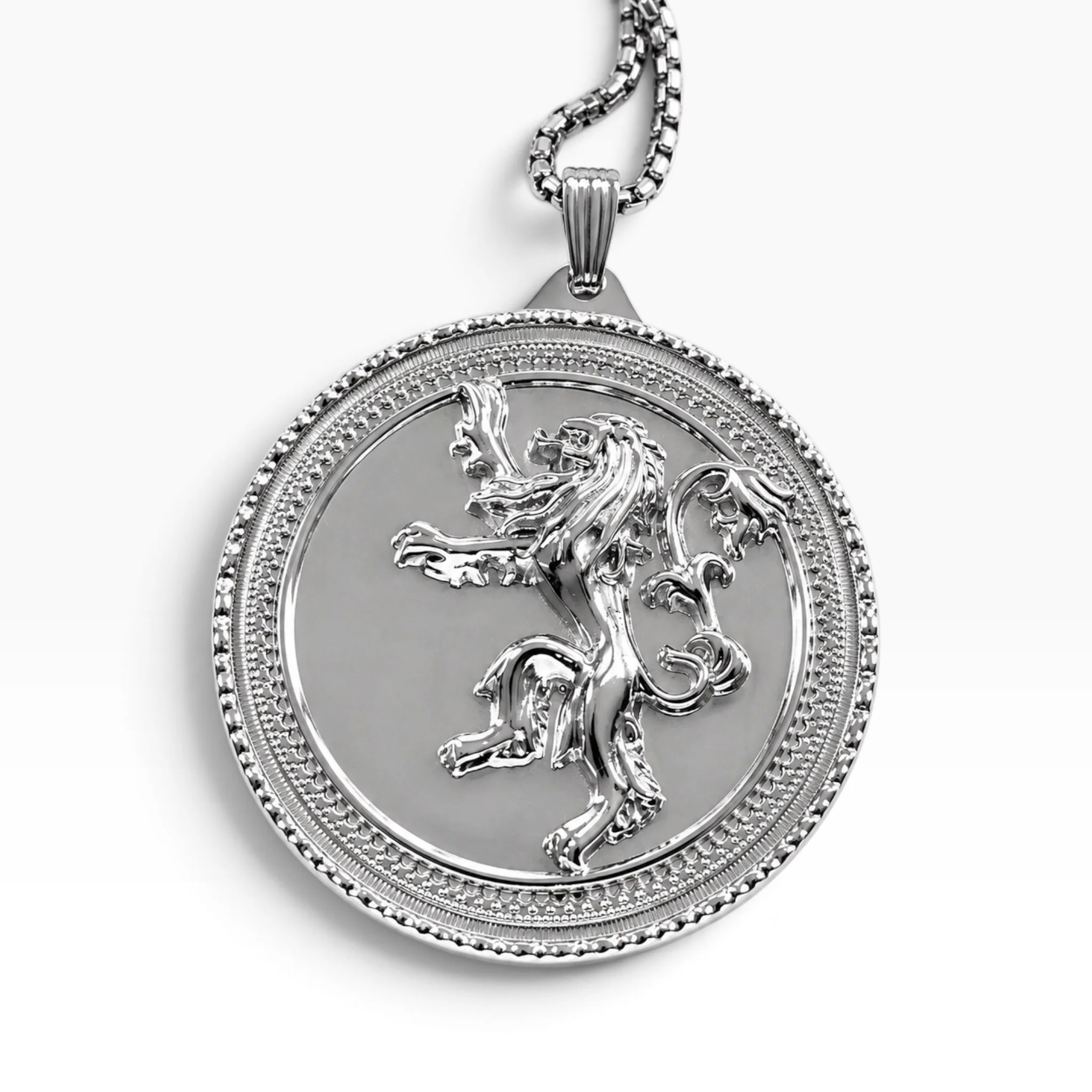 Lion Necklace in Silver